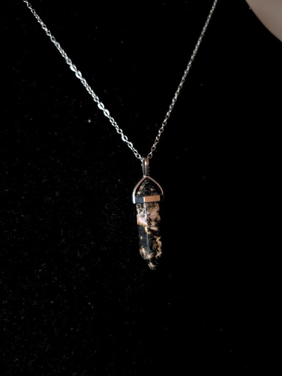 Merfolk Creations Jewelry - Rhodonite Gemstone Charm Necklace